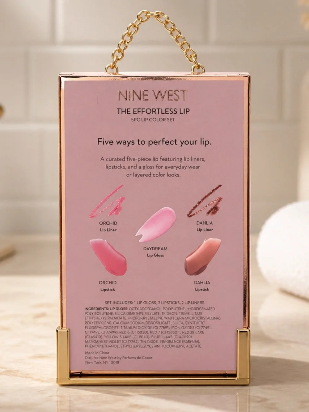 Nine West The Effortless Lip 5 Piece Lip Color Set New